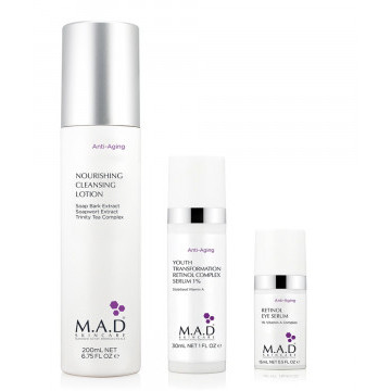 Набор Антивозрастной комплекс, 200 мл + 30 мл + 15 мл M.A.D Skincare