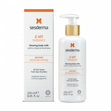 Молочко для тела для сияния кожи Radiance Glowing body milk C-VIT, 250 мл Сесдерма (Sesderma)