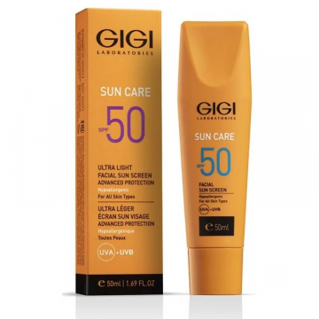 Легкая солнцезащитная эмульсия для лица Sun Care Ultra Light Facial Sun Screen Advanced Protection SPF50, 50 мл GIGI
