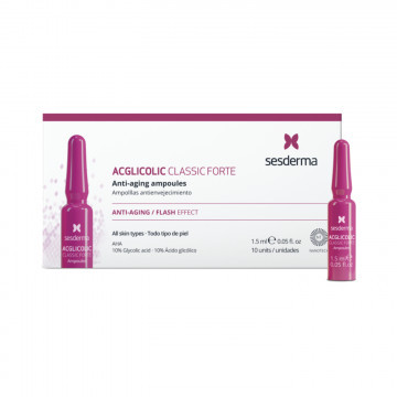 Средство в ампулах форте с гликолевой кислотой Acglicolic classic forte Ampoules, 10 шт по 1,5 мл Сесдерма (Sesderma)