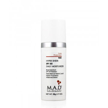 Увлажняющий крем-основа под макияж с защитой SPF 50 Hyper sheer daily moisturizer, 50 гр M.A.D Skincare
