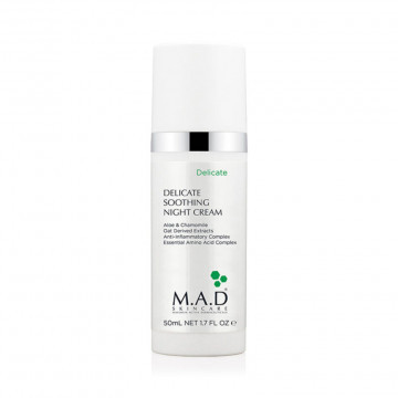 Успокаивающий ночной крем для ухода за чувствительной кожей Delicate soothing night cream, 50 гр M.A.D Skincare