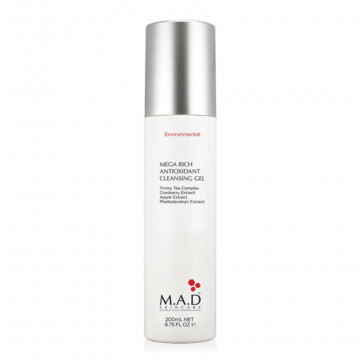 Oчищающий гель, обогащенный антиоксидантами Mega rich antioxidant cleansing gel, 200 мл M.A.D Skincare