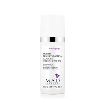 Омолаживающий увлажняющий крем с гликолевой кислотой Youth Transformation Glycolic Moisturizer 7%, 50 гр M.A.D Skincare